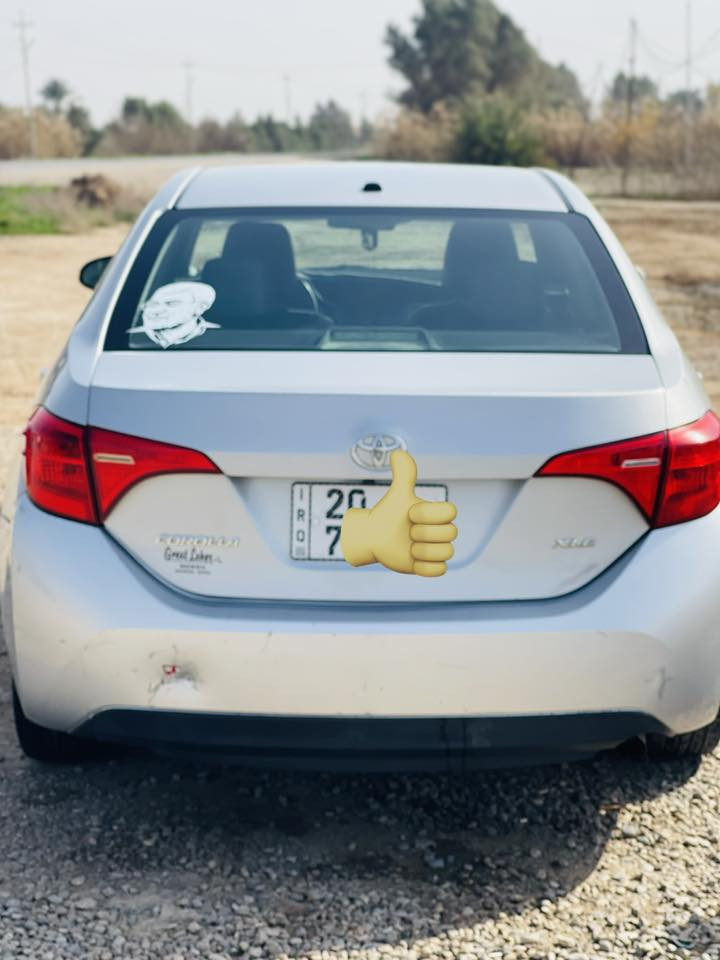 كورلا 2017 وارد امريكي
فئة XLE 
فول مواصفات
اللون رصاصي (سلفر)
رقم ديالى جديد ل2029 
بـ🔊ـصـمة تشغيل
بـ🔊ـصـمة ابواب وجنطة
انارة ترحيب
رادار امامي شغال
تحديد سرعة
تحديد مسار
فتحة سقف
حجر بيئة
كشنات جلد بلادي كهربائي
تدفئة كشنات
لايت زنون بلادي
كير ومحرك بلادي مكفول
نظام ايكو
تبريد بيانو ثلج 
سيارة خير من اللّــهُ مال جناي
ضرر قطعة وحدة بنيد مبدل بلادي بدون دواخل بدون لغد
ايرباكات طاكات وبيها بارد موضح بالسونار
ماشية136 الف
مكان السيارة 
ديـالى/ شـهــربان
السعر 146 بيها مجال بسيط
***********
