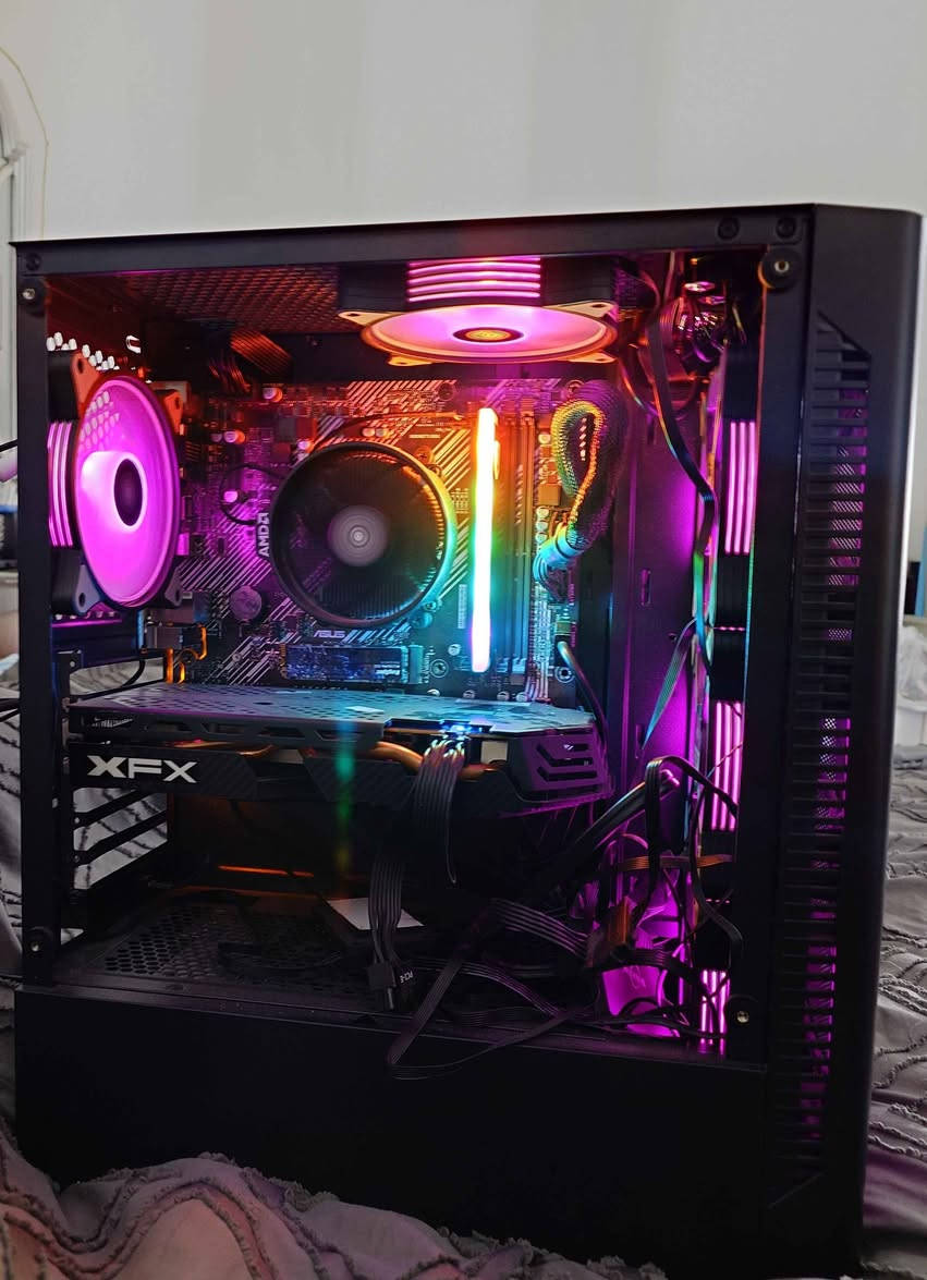 رام سعر 120 الف Geil Ryzen 16G/

معالج 125 الف  AMD Ryzen 5 5500/

/Asus Prime B550m_K بورد 150 

كرت شاشه 115 الف  RX 580 8g XFX OC/

فانات مع هاب وريمونت 55 الف/

كيس 40 الف/

هارد 1 تيرا ب 90 الف/

باور كولير ماستر 1200 واط بلاتينيوم 155 الف/ النجف, العراق


**إذا كنت صاحب هذا الإعلان وتريد حذفه لأي سبب، رجاءا أرسل رسالة إلى الدعم الفني**