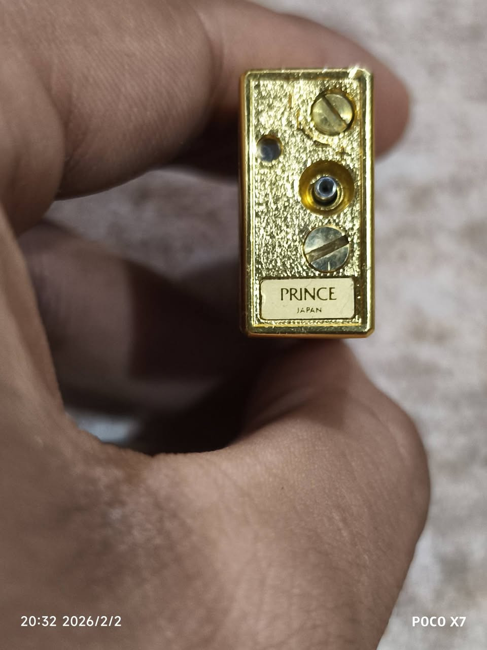 سلام عليكم
قداحة برنس ياباني لوك 
طلاء ذهب 
انتاج سبعينيات غير مستعمل 
ساعة شغالة.


**إذا كنت صاحب هذا الإعلان وتريد حذفه لأي سبب، رجاءا أرسل رسالة إلى الدعم الفني**