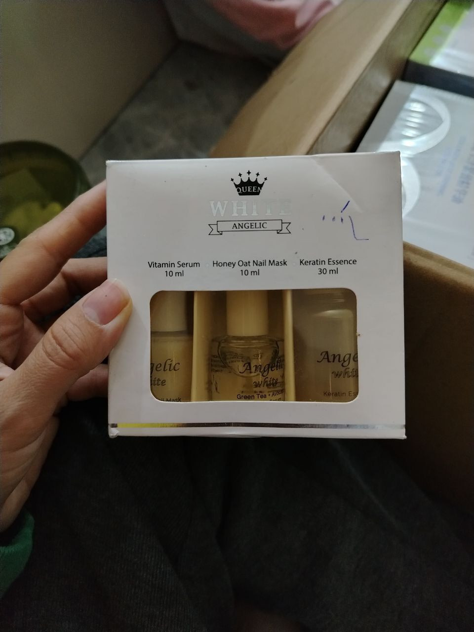 السلام عليكم
متوفر كارتون عنايه. يحتوي. على 43 قطعه 
بالاضافه. الى. بكج. كبير 
قطع عنايه متنوعه. 
بسعر 65 الف وتوصيل مجاني 
تطلع. عليكم القطعه ب الف ونص 
وانتم. اقل. قطعه. تبيعوها ب 3


**إذا كنت صاحب هذا الإعلان وتريد حذفه لأي سبب، رجاءا أرسل رسالة إلى الدعم الفني**