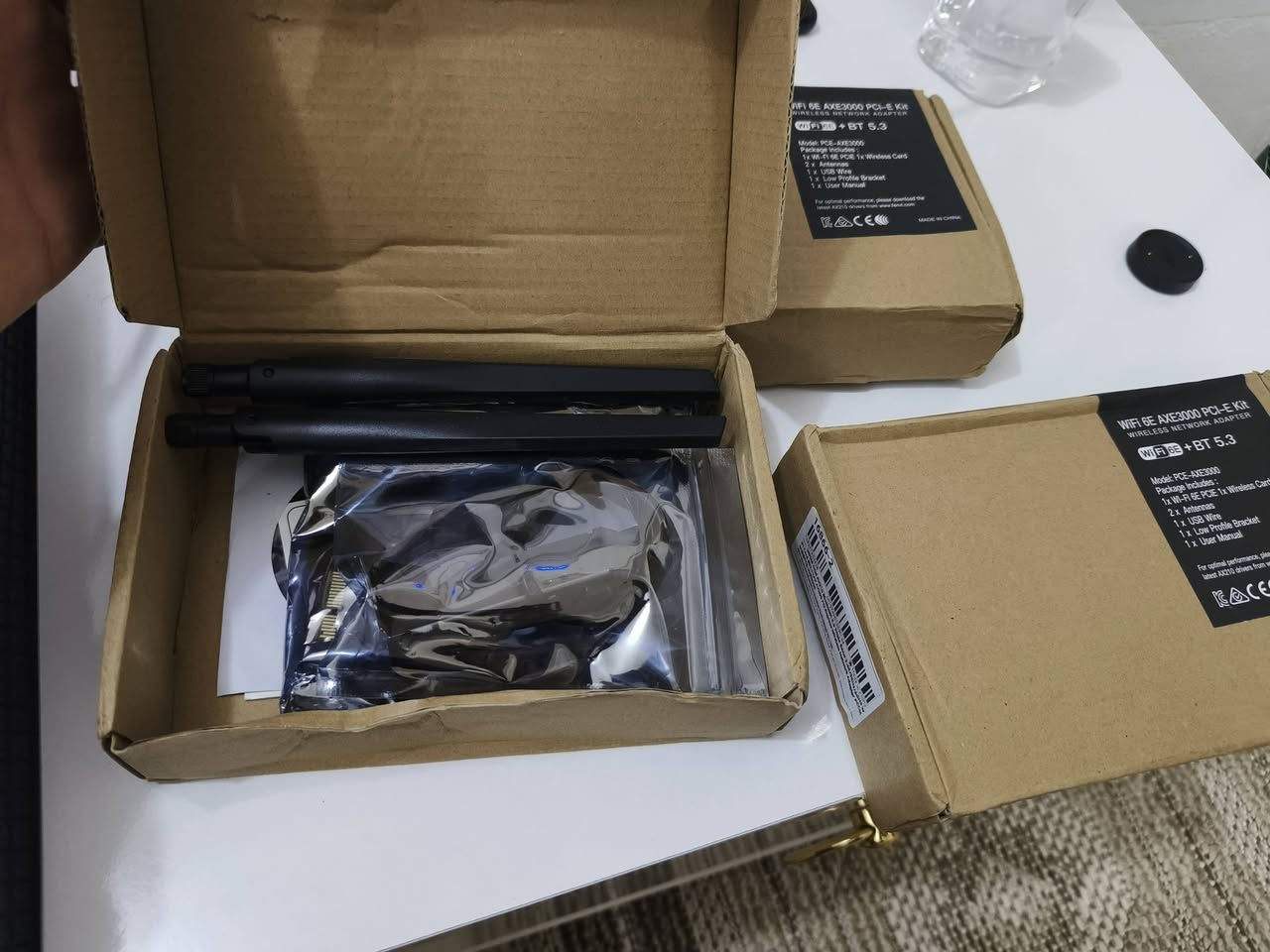 كارت شبكه wifi 6e + بلوتوث 5.3
كارت شبكه AXE3000 يدعم سرعه تصل الى 3000mbps 
من احدث انواع الكروت يدعم WIFI6E بالاضافه الى بلوتوث مواصفات موضحه بالصور 
سعر القطعه ٢٠ الف متوفر ٣ قطع


**إذا كنت صاحب هذا الإعلان وتريد حذفه لأي سبب، رجاءا أرسل رسالة إلى الدعم الفني**