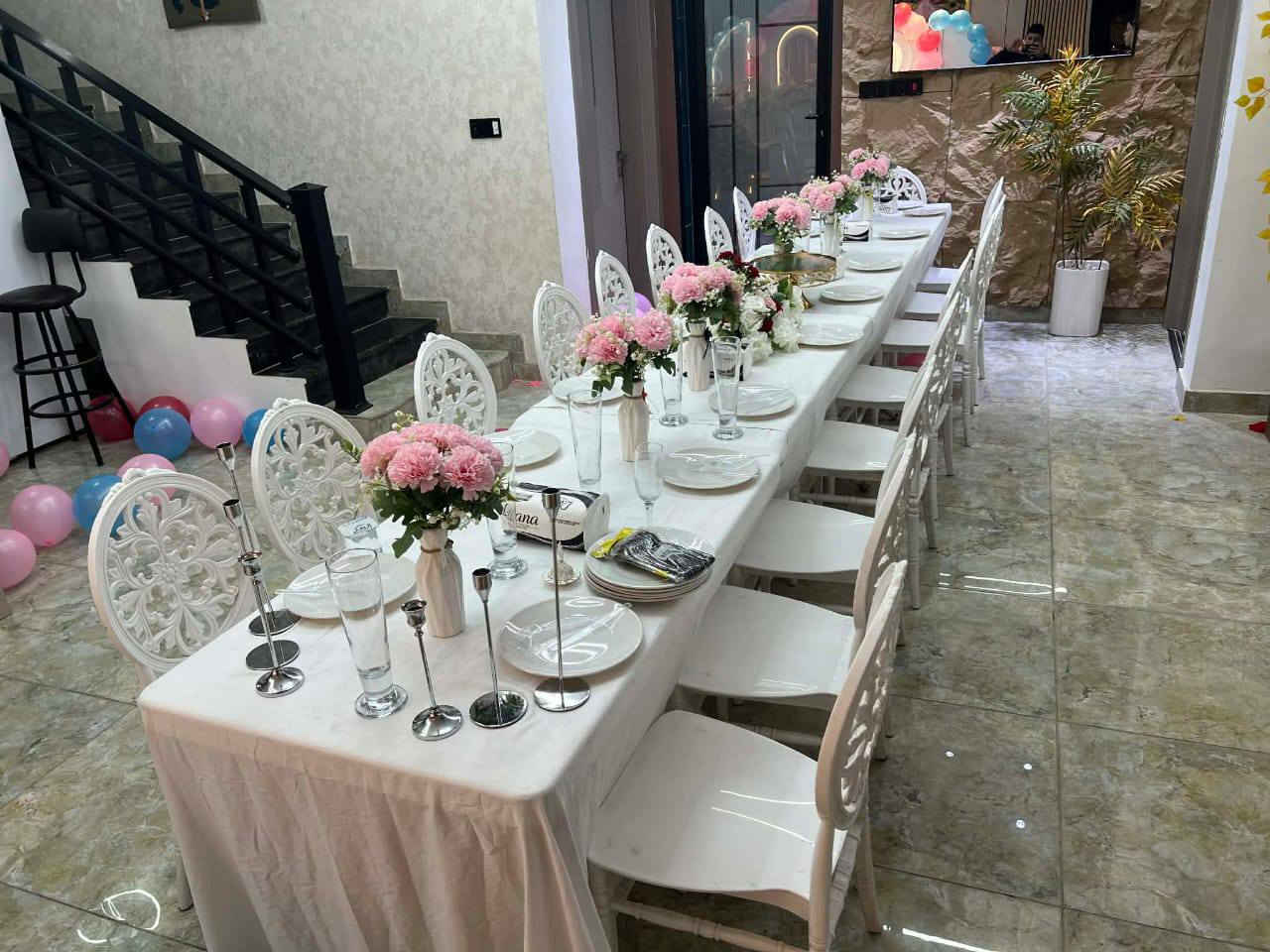 لأن مناسبتك تستحق تكون الأجمل ✨
نوفر لكم أجمل الكوشات 👑
وأرقى الكراسي والطاولات 🪑
وتنسيقات متكاملة لكل المناسبات:
💍 أعراس
🎉 خطوبة
👶 سبوع
🎓 تخرج
🎂 أعياد ميلاد
وكل لحظة حلوة بحياتكم
نتميز بـ:
✔️ تصاميم عصرية وكلاسيكية
✔️ ألوان راقية تناسب ذوقكم
✔️ ترتيب أنيق يهتم بأدق التفاصيل
✔️ أسعار مناسبة وخدمة موثوقة
📩 للحجز والاستفسار ***********
خلّوا فرحتكم علينا… وأنتم بس استمتعوا باللحظة 🤍
