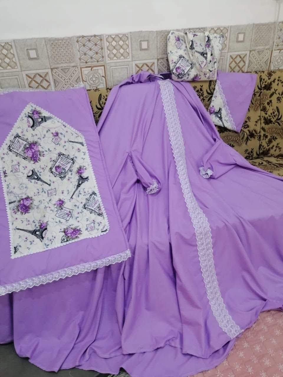 سيت صلاه متكون من جادر ومصلايه وحافظه قران وحافظه تربه نوع القماش همايون اماراتي 
الون حسب الطلب مده الحجز 4 ايام توصيل متوفر كل العراق تنفيذ حسب الطلب التردوه للحجز ‏‪***********‬‏
