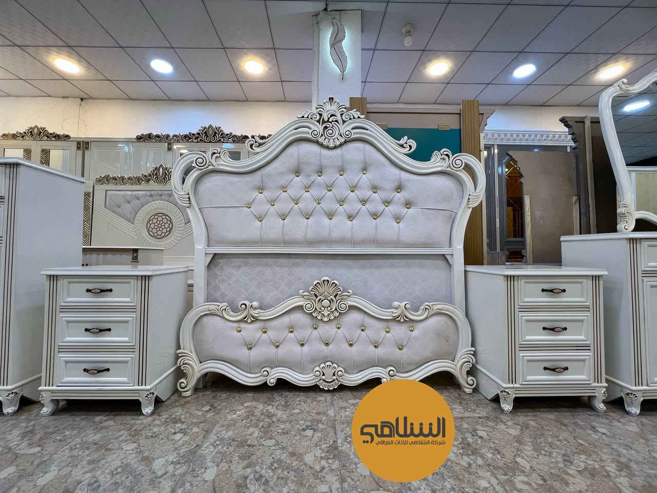 موديل غيم  🤩

نجارة عراقية 100‎%‎ 

ضمن وجبة الدرجة الممتازة 

ضمن وجبة الاصباغ البوية 

السعر 3 ملايين و650 الف فقط 

غرفة 6 ابواب طابقين محلق 

تتكون من 10 قطع 

ارتفاع الكنتور 275سم

عرض الكنتور 337سم

عرض الكنتور مع زاوية ضلع واحد 460سم

السرير بلوك بورد الماني 

طابورية جلوس اضافية 

شركة الشلاهي للأثاث العراقي 

العنوان محافظة واسط قضاء العزيزية قرب كراج بغداد 

خدمة التوصيل والشد مجاناً الى جميع محافظات 
العراق

خدمة استبدال الغرف القديمة بـ ألجديدة مع الاتفاق على الفرق 

خدمة الصيانة ما بعد البيع لمدة سنتين مجاناً 

***********

***********
