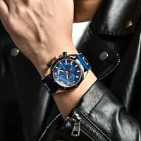 مينا أزرق • كوارتز ياباني • ٤٦مم