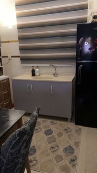 كاونتر خشب • MDF تركي • سنك ١٢٠سم