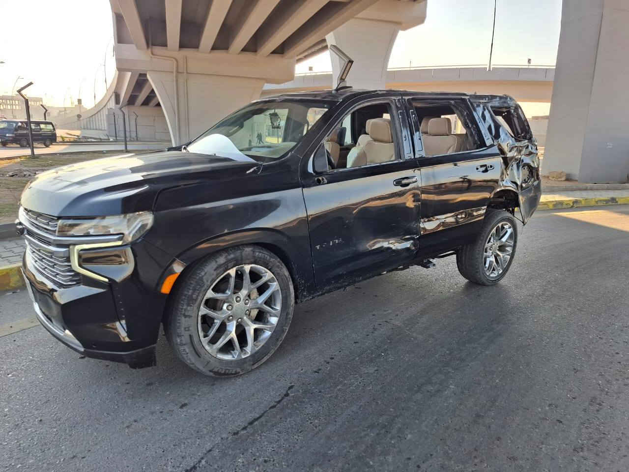 السلام عليكم للبيع تاهو ٢٠٢٢برايمر خليجي وكالة المنصور  بغداد تحويل مباشر فول مواصفات اعلئ فئه للبيع على حادثها الحالي مكلوبه السيارة شغاله وتمشي للاتصال *********** مكانها بغداد
