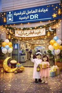 🌙✨ تهنئة بمناسبة عيد الفطر المبارك ✨🌙  تتقدم عيادة العامل للأشعة الرقم...