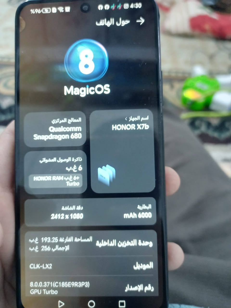 جهاز شغال ما ابي عيب الذاكره 256 بس العيب خفيف الكاميرا الاماميه ما يشتغل كاميراهالعنوان كركوك والسعر 175
***********
