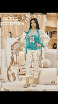 بجامه قديفه خامه درجه أولى 3قطع وروب قصير  السعر 20 الف يوجد توصيل بغد...