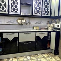 كاونتر PVC • عرض ٣م • حوض سنگ مرمر 1.5سم