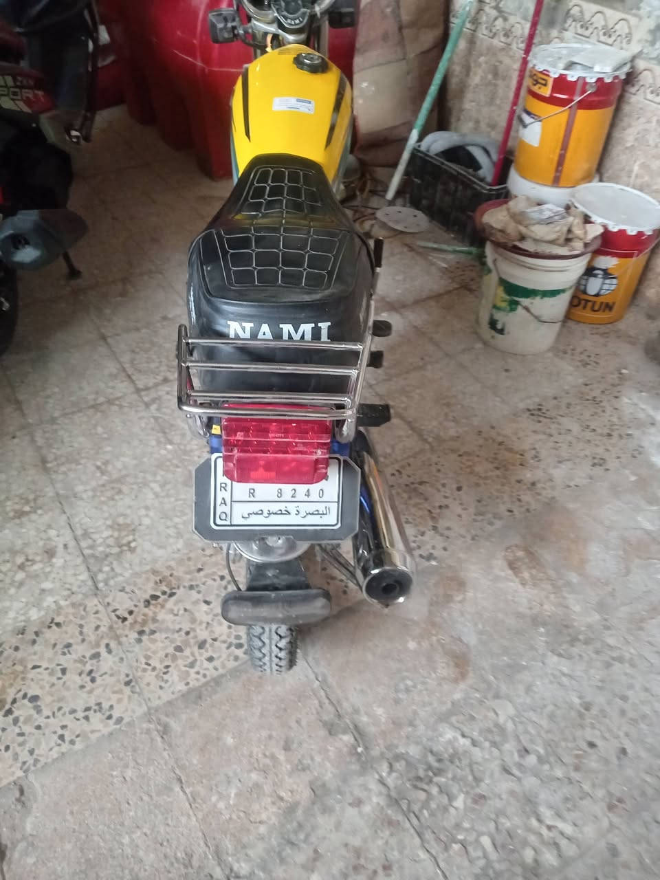 سلام عليكم دراجه شاصي نامه شلامجه محرك امتي ار 150 صارلي سبوع من عمرته والله ادوات سعر 750 وبيها مجال قليل مكاني البصرة ابو الخصيب جيكور استفسار ***********واتساب موجود المايشتري لايكسر بسعرها
