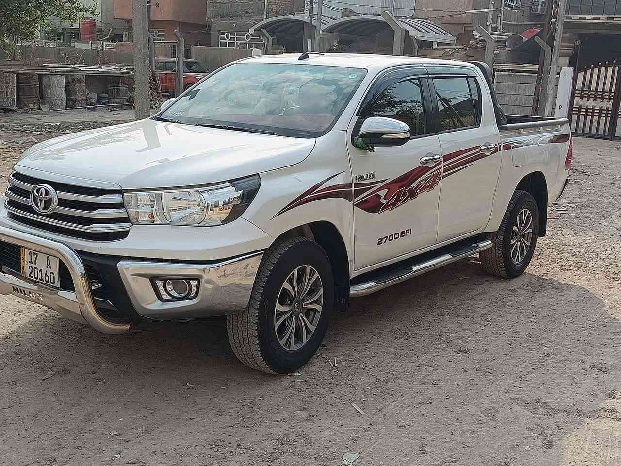 سلام عليكم سياره هايلوكس عالي  للبيع مديل 16  مكفوله كفاله عامه سياره جديده معنه الكلمه جازه تخم تاير حداديه كربايات سعوديه ام ناطق رادار تحكم ستيرن  رقم نكلزي بمسمي سنوه لل 30 السعر 255 وبيه مجال مكان سياره بابل شارع 60 واذه رقم صاحب صياره *********** واتساب بيه 🥰
