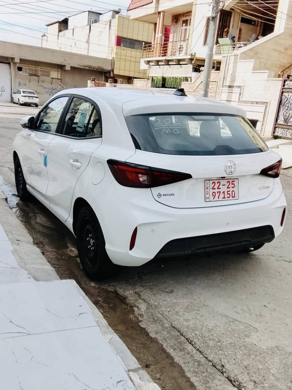 سلام وعليكم  للبيع MG3 موصفات استندر ضمان 6سنوات موديل 2026 ماشيه 3000 رقم كاتي اربيل باقي للرقم شهرين مكاني اربيل رقم *********** شراي يخابر  واني خادم
