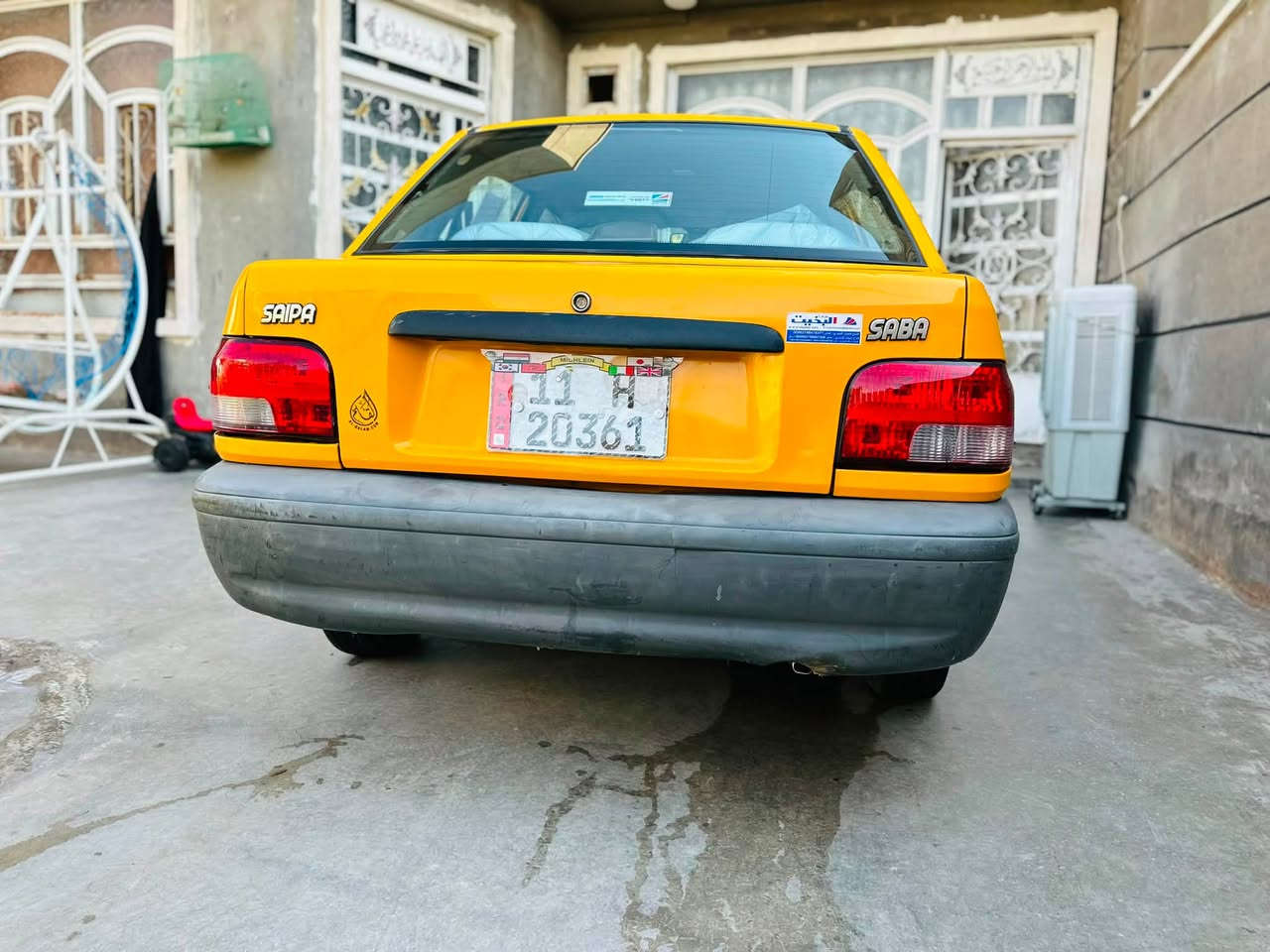 السلام عليكم  بيع مستعجل !! 
سايبا 2018 منضومة غاز ⛽️
مكفولة كفالة عامة 
عدى شبر صبغ بل بنيد 
ولباقي كلة كفالة 
مصفرة هيئة وغرامات 
كير ومكينة بل كارتونة 
تبريد ثلج ❄️
تخم تاير 
حدادية جديدة 
سيارة جديدة بمعنى الكلمة 
تجي وتشوف بعينك 
مكاني بغداد 
***********
