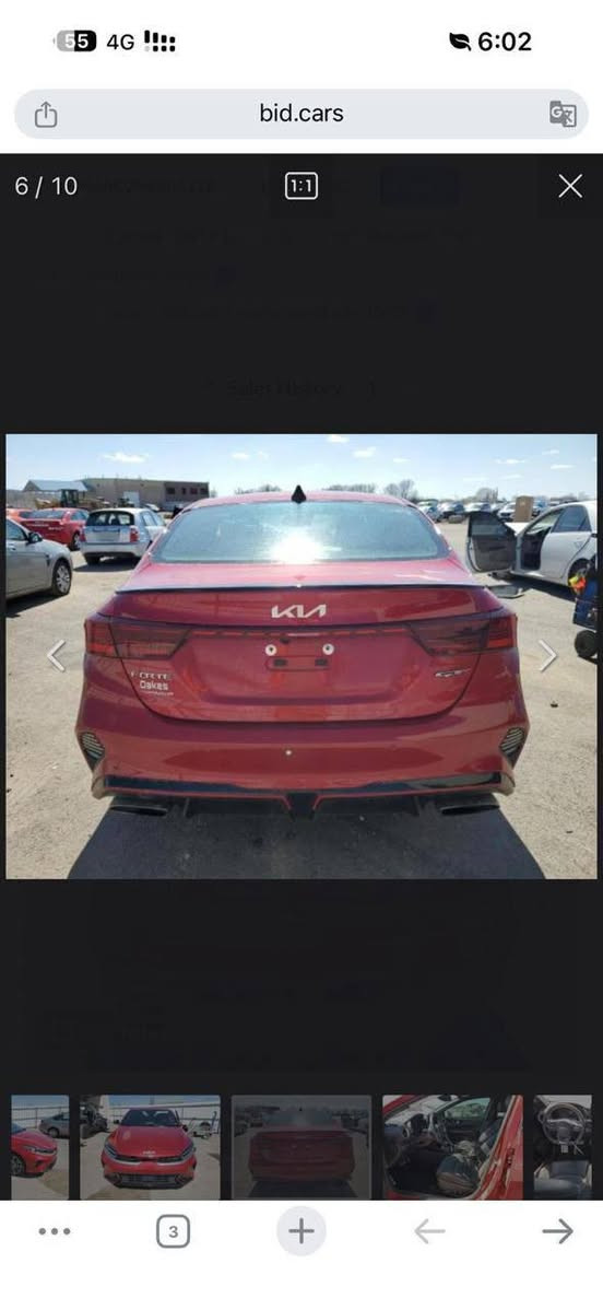 كيا فورتي موديل 2022
جي تي فول مواصفات أعلى فئه
محرك 1600تيربو
ضرر بس بالصوره غير الصوره مرجوعه
ماشيه 39
كشنات كهرباء تدفئه تبريد 
بصمه
القماره فتحه
بصمه
رقم بغداد الجديد 
فووول
متواجد بس ع الرقم فقط
***********
السعر 160
