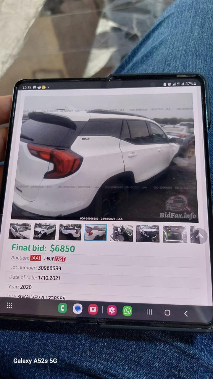 GMC terrain 2020 full plus
الحادث موضح بالصور ...سيارة ممتازه ضمان بدون اي نقص  كاملة مكملة فول بلس  ، محرك وگير مضمونين  ، تبريد . كراسي كهرباء السايق والسكن ، المحرك ١،٥ تيربو كلش نظيف شرط الفحص ، السيارة رقم  السليمانيه ، ماشيه ٧٥ ميل ، السعر ١٦٠ ورقة وبيهه مجال للطيبين للاتصال ***********
