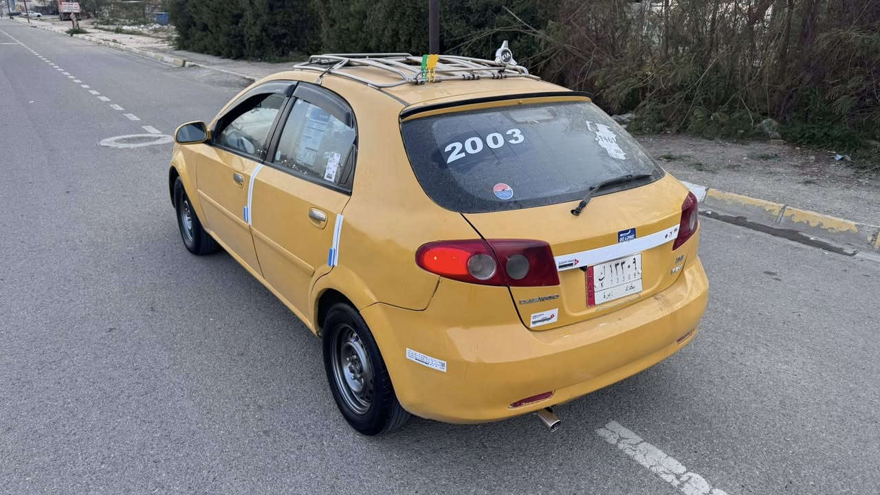 دايو موديل 2003 محرك وكير يارس فول اوتماتيك منضومه غاز تبريد شغال  تخم تاير شاشا مع سستم سماعات وكهربائيات كله شغاله صدر امامي خلفي جدبد سيارة جاهز مشروع وطني لغايه 28 سعر 38 شراي اتصل *********** مكاني كركوك
