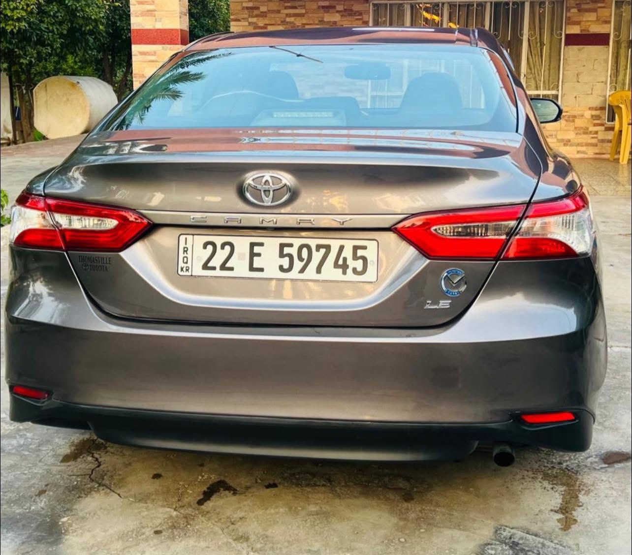 للبيع كامري موديل 2018 
رقم أربيل هزة سنوية جديدة 
مواصفات LE   
كشن كهرباء
تحديد مسارات 
رادار امامي
حساسات خلفي امامي
جام 4 فول اوتو
تحكم فول 
مواصفات ال LE بصمه 
كير ومكينة شرط كفالة 
حجر بيئة شرط 
سيارة كلشي بيها بلادي 
ضرر خلفي 
بدون دواخل بدون ايرباك بدون شواصي كلشي سليم
بجم كبس خلف كبس
اخوان كلشي ذاكر مع صور الحادث والسونار جديد
رقم شاصي. 
المكان بغداد المدائن او المنصور 
السعر173  وبيها مجال
سيارة كاملة بدون نواقص حتى دهن جديد 
***********

4T1B11HK4JU504686
