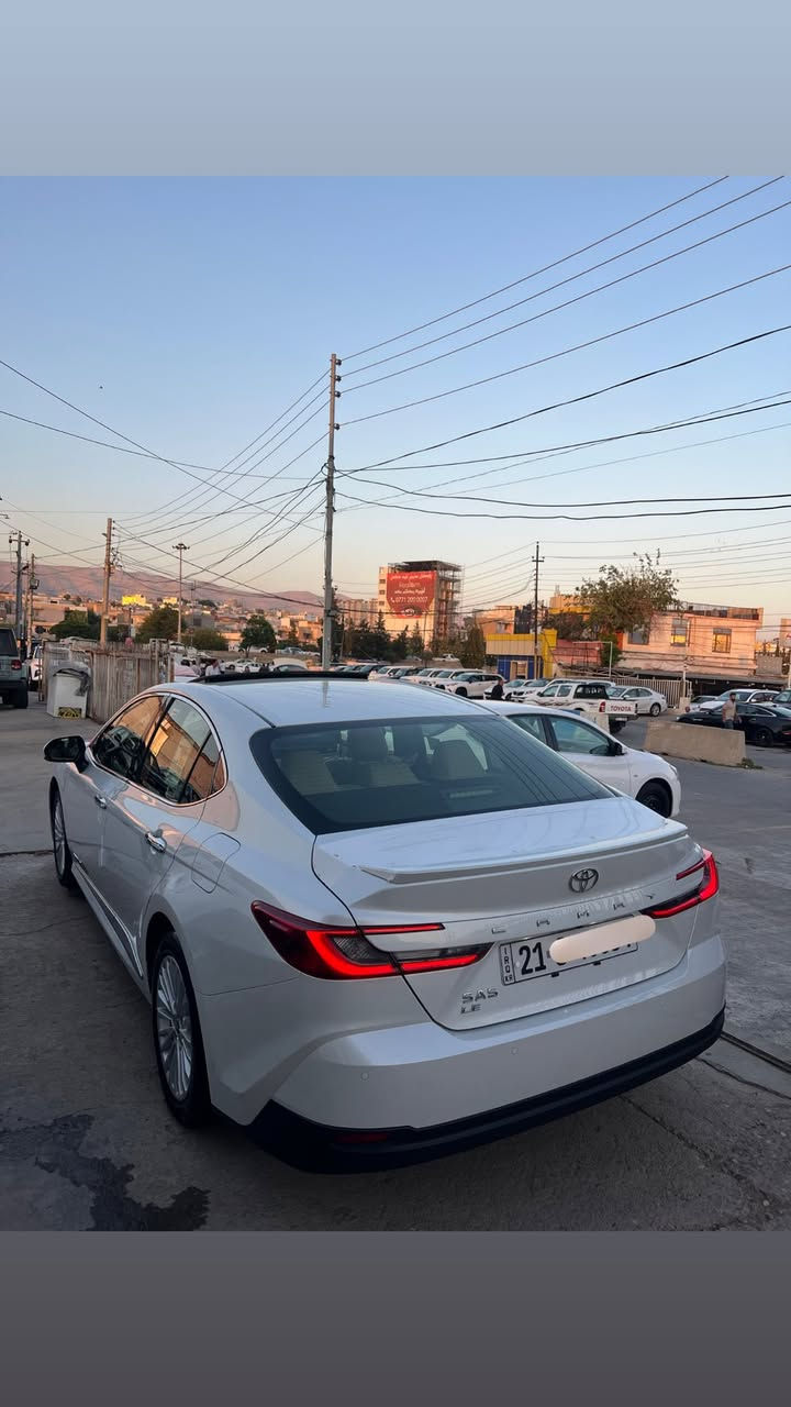 ‏Toyota camry 2025 LE 12.000 Km✅
***********📞
کامری ٢٠٢٥
تەنها ١٢.هەزار کم ڕۆشتووە
سفری شەریکەی ساز ضمان
بەصمە
سڵایت 
کوشن کارەبا
حاسەی پێش و دوا
شاشە و کامێرا
لایت لید و زینۆن
زۆر مواصفاتی تر
سعرى 274$ معامه له 
تکایە مشتەری نیت پەیوەندی مەکە سوپاس
 ***********
