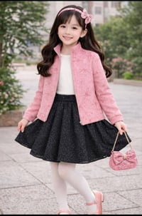 جاكيت جوخ مطرز • كنزة مسحب • مقاسات ٤،٦،٨،١٠،١٢