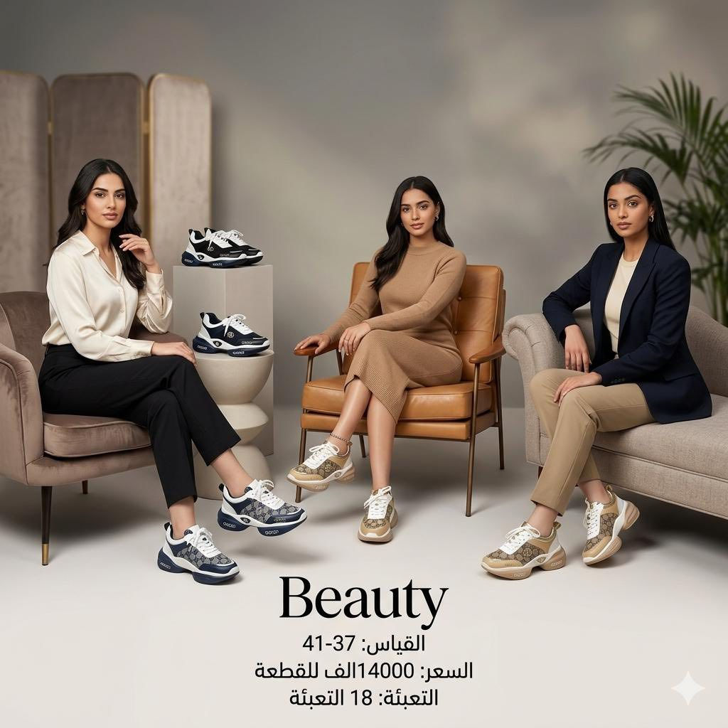 عروض شركة الكوثر للتجاره الأحذية بالجملة 

📦 بيع جملة فقط.
👟 موديلات حديثة ترند
💯 جودة مضمونة وأسعار تنافسيه

📦 التعبئة: كارتون 
💰 أسعار جملة حقيقية 

🚀 مناسب لأصحاب المحلات والتجار
📲 احجز كميتك الآن

للتواصل واتساب 
***********
Beauty
