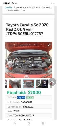 كورلا موديل 20 حادثهة مثل ماموضح بالصور يرادلها ترتيب وتعديل ب 108 وبي...