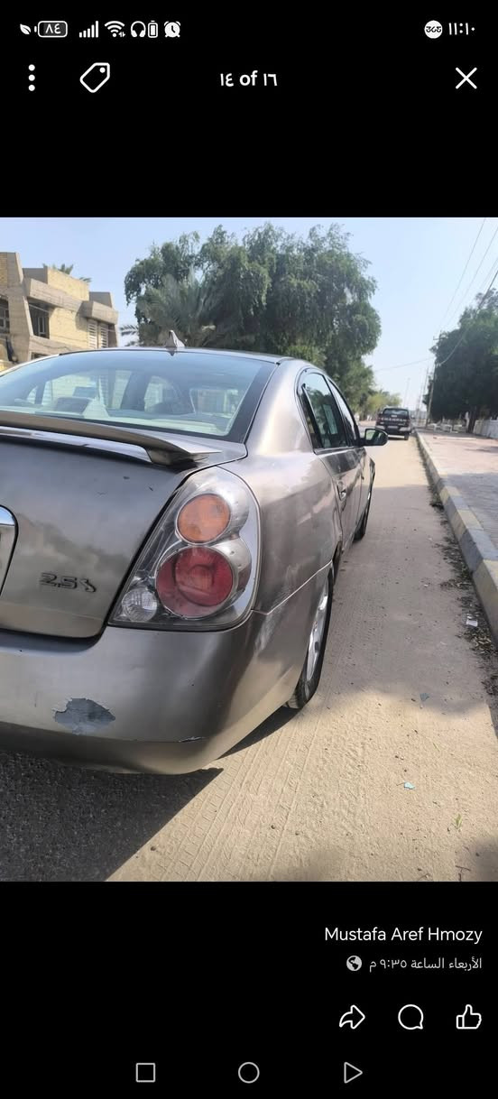 التما 2005 رقم ذي قار دولي باسمي تبريد شغال كهرباىيات كله شغال كير مكفول محرك بيه خيط بخار تخم تاير باتري جديد 43وبيه مجال محرك وكير كامري 
*********** مكاني شطره
