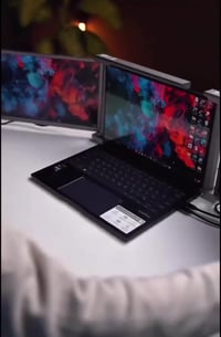 شاشة ثلاثية محمولة للكمبيوتر المحمول، شاشة مزدوجة مقاس 15 بوصة بدقة FH...