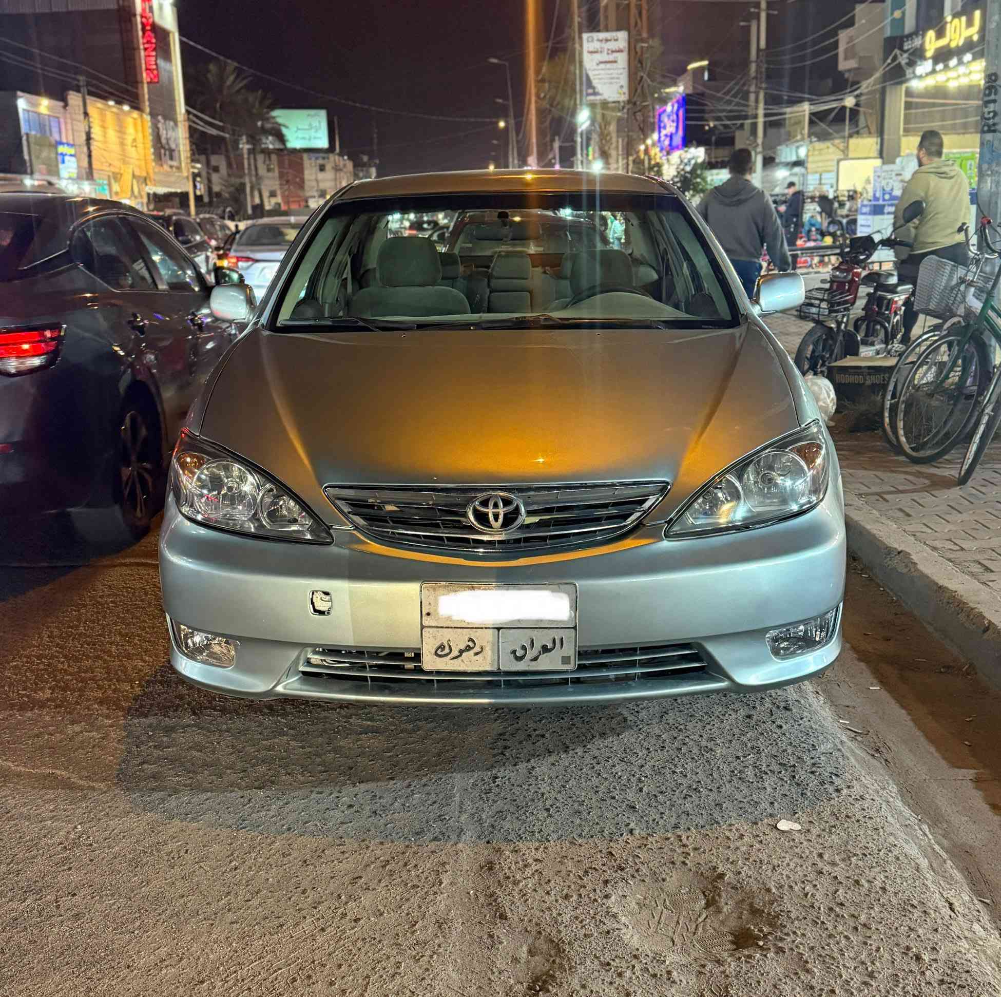 كامري 2005
بيه طخات ومصبوغه عام كير مكينه 
تبريد صدر تاير جديد كله بشرط جاهز للاخير
تحويل او وكاله ثاني يوم مكان السياره 
 بغداد العامريه
السعر 88 وبيه مجال
***********
