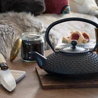 إبريق شاي • حديد زهر • مطلي مينا