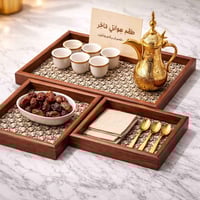 طقم صواني تقديم • ٣ قطع • متعدد المقاسات