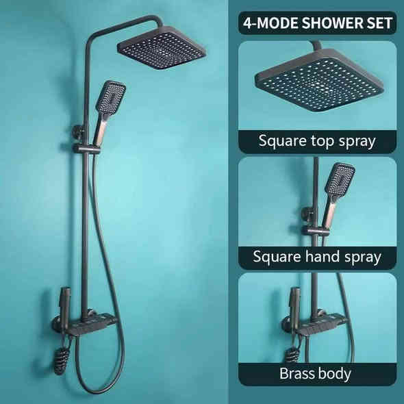 خلاط دوش  بيانو بهذا الجمال والشكل اللون المميز والراقي 
عباره عن حمام متكامل (دوش سقفي +دوش تليفون +شطافة +مذب سفلي)
يعمل بنظام الازرار
السعر 60 الف 
متوفر توصيل 🚚 لجميع المحافظات
***********
