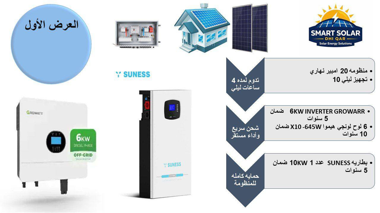 ☀️🔋 تعبت من انقطاع الكهرباء؟ الحل أصبح بين يديك!
نوفر لكم نصب منظومات الطاقة الشمسية المتكاملة للمنازل والمشاريع بأحدث الأجهزة وبأيدي فنيين مختصين ⚡

✅ طاقة نظيفة ومستقرة طوال اليوم
✅ تقليل كبير في مصاريف الكهرباء
✅ تجهيز ونصب وفحص كامل للمنظومة
✅ اختيار المنظومة المناسبة حسب احتياجك

🛡️ ضمان شامل على جميع مكونات المنظومة:
🔹 الألواح الشمسية
🔹 العاكس (الإنفرتر)
🔹 البطاريات

🔧 مع ضمان صيانة وخدمة طويلة الأمد لضمان أفضل أداء للمنظومة.

💡 استثمر اليوم بالطاقة الشمسية وارتاح من مشاكل الكهرباء!

📩 للحجز والاستفسار راسلنا على الخاص
📞 راسلنا على الواتساب 
***********
