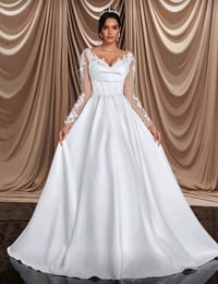 فستان زفاف • مقاس لارج • ملبوس مرة وحدة