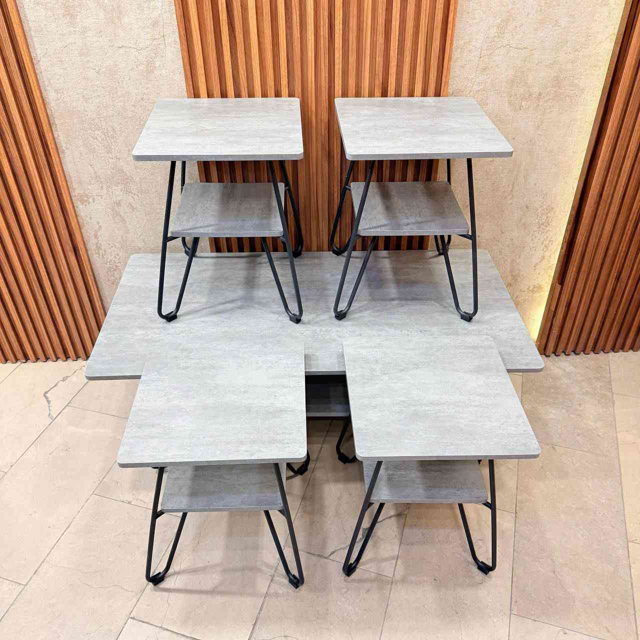 سيت طبله 4+1 سطح خشب Hdf
رجل حديد صبغ حراري 
قياس الطبله الكبيره 
ارتفاع 45 سم 
عرض 60 سم 
طول 120 سم 
قياس الطبله الصغيره 
ارتفاع 50 سم
عرض 40 * 40 سم مربع 
@الجميع


**إذا كنت صاحب هذا الإعلان وتريد حذفه لأي سبب، رجاءا أرسل رسالة إلى الدعم الفني**