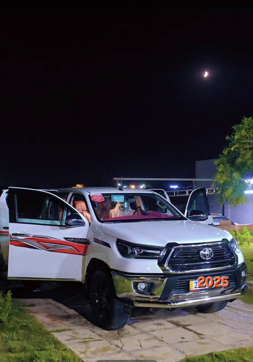 هايلوكس 2025 مكفوله من دعميه لي دعميه ماشيه 21الف 4سلندر محرك 2700فور ويل مكان السياره موصل
السعر 368$بيه مجال شي بسيط رجاء شراي ينتصال 
***********
