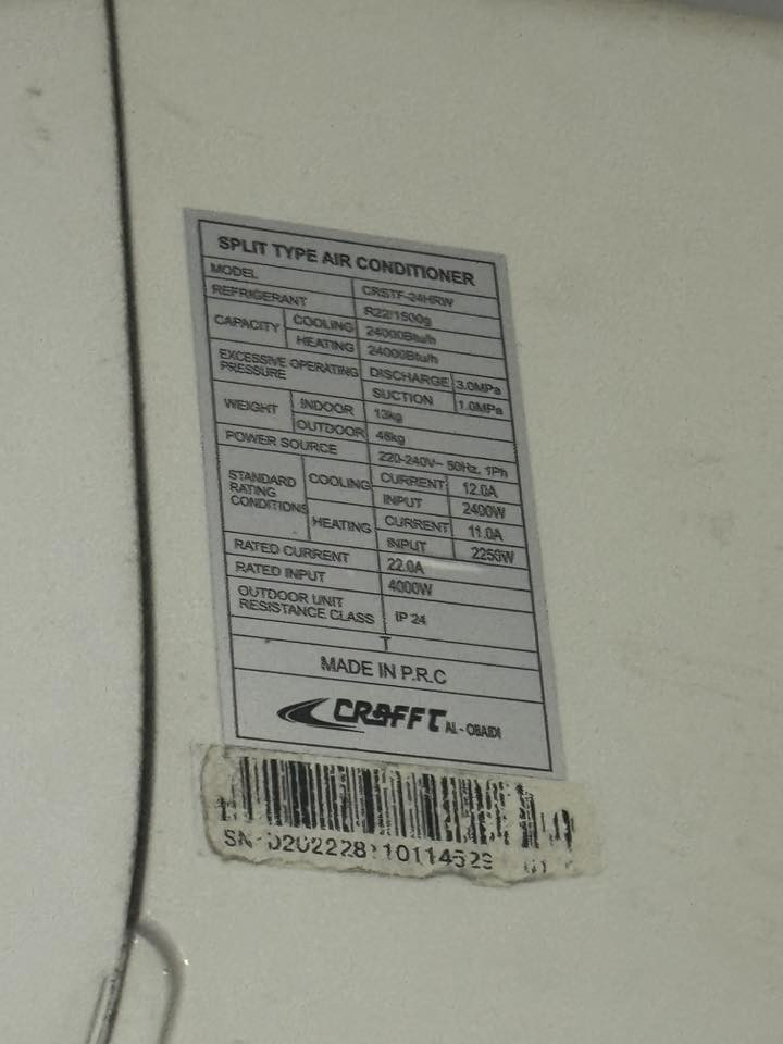 سبلت 2 طن كرافت العبيدي  باب اول ع الفحص تجي تشوفه بعينك تبريده انجماد مابي اي عطل ولا تصليح  دبل ريمونت  ع السعر 400 قفل  موجود في بعقوبه قرب دور الزراعه ***********
