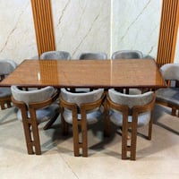 ميز طعام مع 8كراسي منشأ تركي  للحجز والاستفسار يمكنك مراسلتنا على الصف...