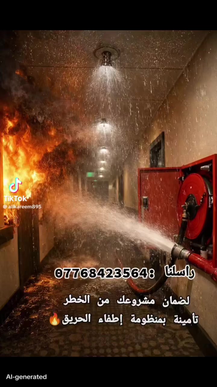 سلام عليكم احنه شركه مال منضومات حريق تجهيز وتنفيذ اي عمال اتخص الحريق احنه انشاء الله نكدر انكملها الكم رقم الهاتف ***********

