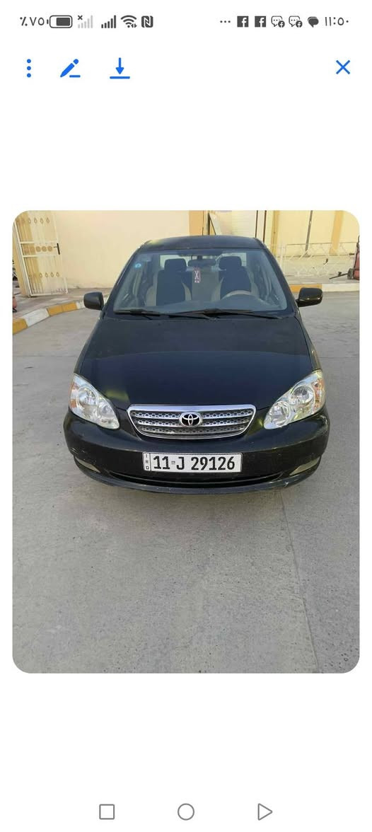 السلام عليكم للبيع سياره كورلا موديل ٢٠٠٧ رقم بغداد باسمي السيارة بيهه جراد كير مكينه مكفولات الاتصال *********** السعر ٧٥ قفل
