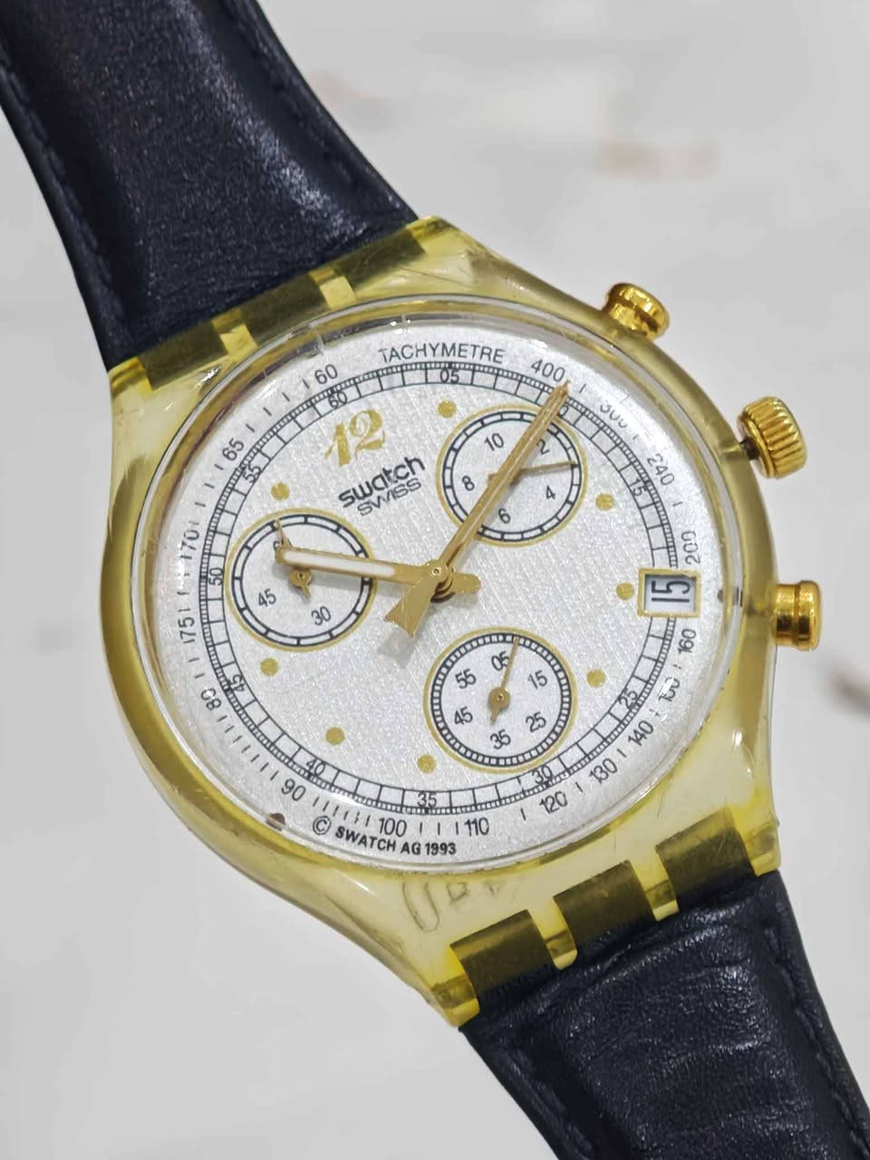 Swatch 🇨🇭 

¤ الساعة من شركة سواج الغنية عن التعريف 
والمتميزة باجمل التصاميم - إنتاج عام 1993

¤ سير الساعة جلد أسود مختوم وكافة ملحقات الساعة اصلية

¤ الساعة تعمل بنظام الكوارتز  والمكينة كشف وجميع السناتر شغالة - منفذ لعرض التاريخ الشهري عند الساعة 4 

¤ قطر الساعة 37

¤ سعر الساعة 100 ألف 

¤ نظافة الساعة ممتازة

¤ يتوفر توصيل لكافة المحافظات العراقية 🇮🇶 
راسلونا خاص وكل الهلا بيكم 💕 بغداد, العراق


**إذا كنت صاحب هذا الإعلان وتريد حذفه لأي سبب، رجاءا أرسل رسالة إلى الدعم الفني**