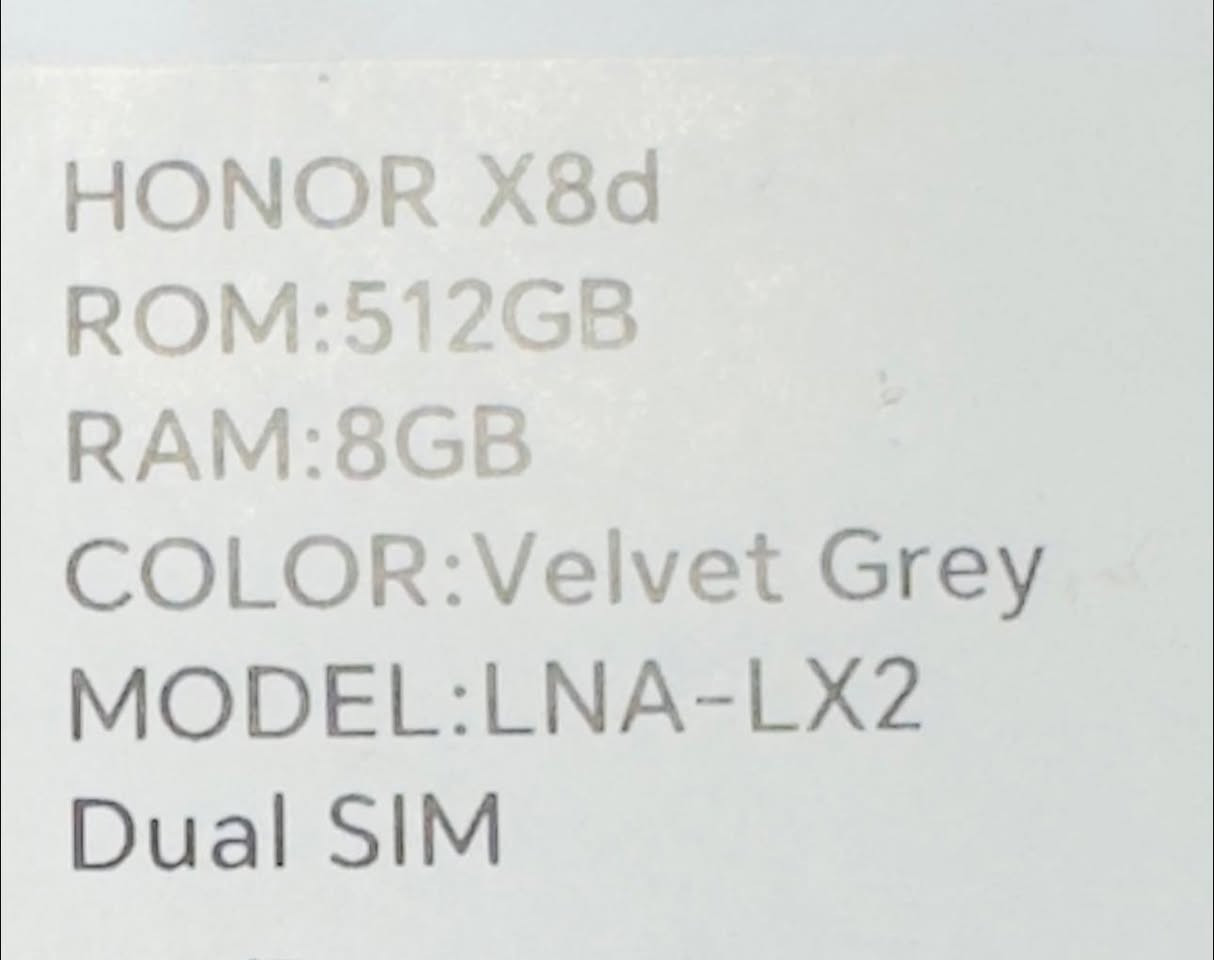 HONOR X8d 🩶
الذاكرة 512GB ❤️‍🔥
جديد فقط مفتوح كارتون
بعد ما مشغليهم 
متوفر قطعتين 
وبسعر 339 الف فقط 🥰
جهاز غني عن التعريف
بطارية 7000mAh
مواصفاته كلش حلوة 
وذاكرة عملاقة
للاستفسار 
***********
