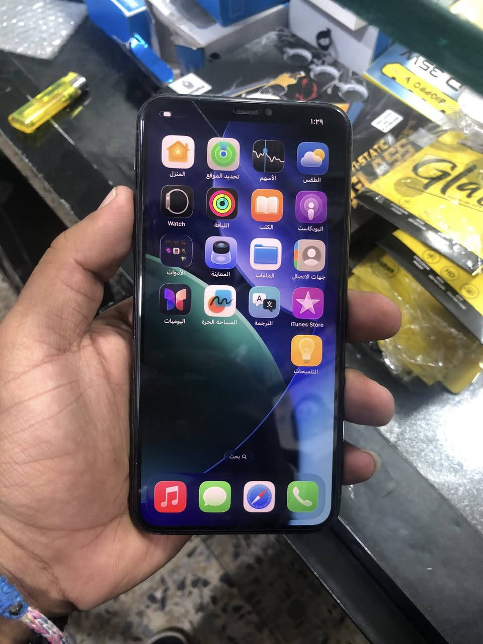 ايفون 11 برو ماكس
الجهاز نضافته 90✅ 

 

مبدل فقط بطاريه نوعيه ممتازه ✅ 

كلشي شغال بالجهاز اي نقص ما بي جهاز مفول ويخبل 

 

الي يريده موجود خاص او واتساب او اتصال ***********
