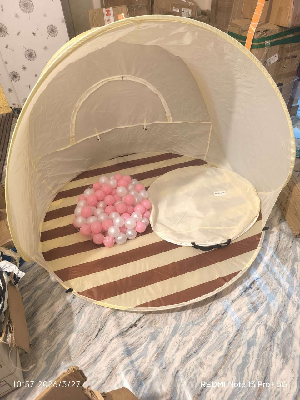 خيمة اطفال حجم كبير قابلة للطي والنقل  خامة قوية ضد الماء + 50 كرة بلاستك مرن لونين (ابيض و وردي)
السعر 25


**إذا كنت صاحب هذا الإعلان وتريد حذفه لأي سبب، رجاءا أرسل رسالة إلى الدعم الفني**