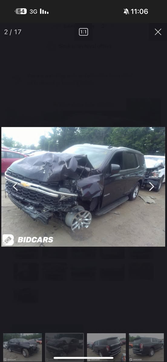 سلام عليكم تاهو امريكي موديل 2023 ضرر قطعتين جاملغ و بونيد رقم صلاح الدين محرك 5300 ماشيه 69 الف كيلو للبيع او للمراوس مكان كركوك سعر 415 بيها مجال ***********
