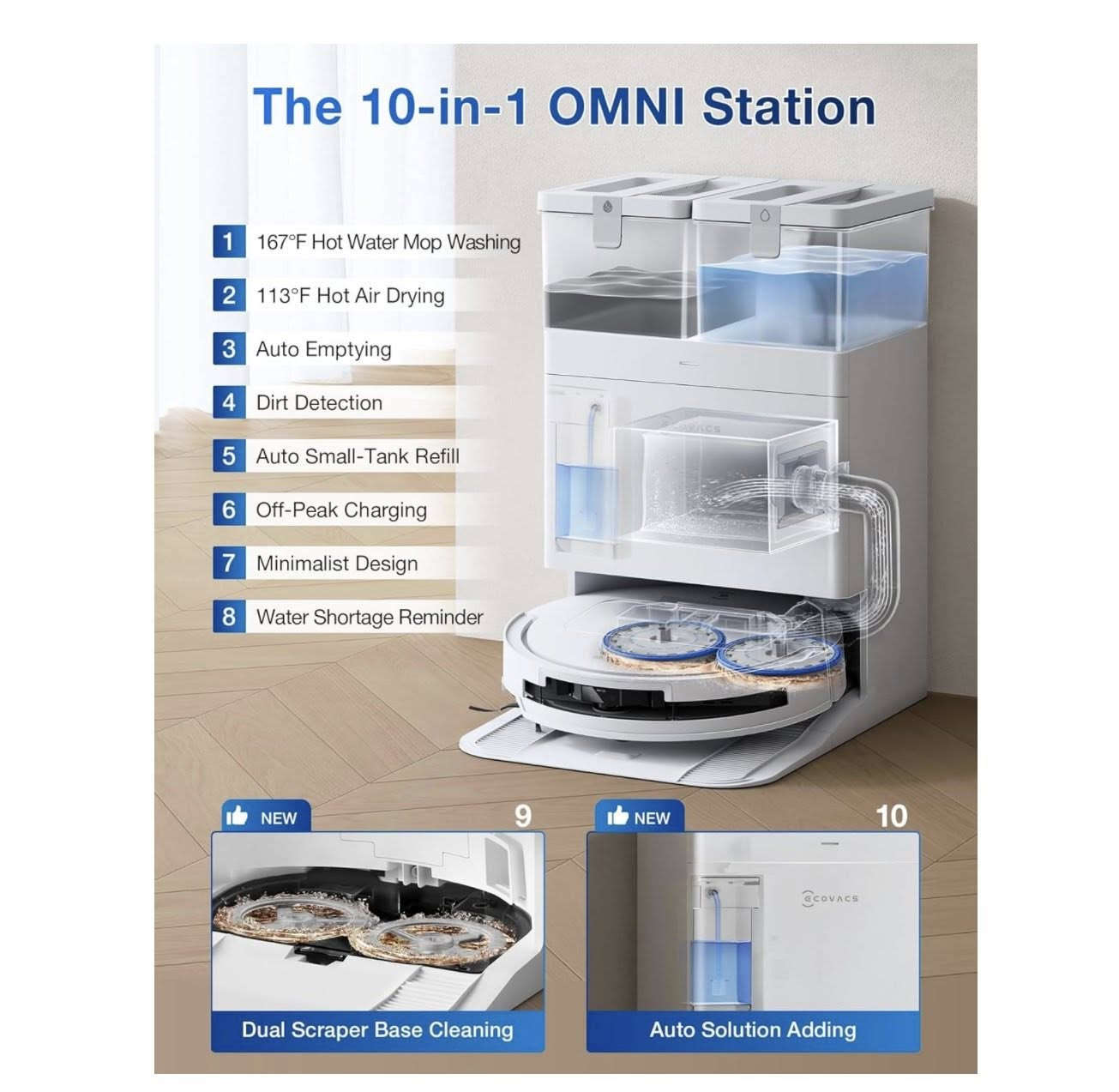 متوفر من امازون ماركة ECOVACS 💐

مكنسة إيكوفاكس ديبوت T50 برو الروبوتية متعددة الاستخدامات للتنظيف والمسح، تصميم فائق النحافة 3.19 بوصة، 
قوة شفط 15000 باسكال، تقنية ZeroTangle 2.0، تنظيف حواف TruEdge، 
تقنية AIVI ثلاثية الأبعاد لتجنب العوائق، 
غسل وتجفيف تلقائي للممسحة، 
تفريغ ذاتي، 
لون أبيض

جديدة لوك غير مستعمل
لمعرفة السعر التواصل بالخاص 💐


**إذا كنت صاحب هذا الإعلان وتريد حذفه لأي سبب، رجاءا أرسل رسالة إلى الدعم الفني**