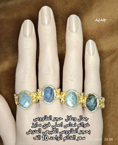 وصلت مجموعة خواتم نحاس أصلي مرصّعة بأحجار كريمة ومجوهرات فاخرة بالإضافة لمعروضاتنا السابقه تم تكرار توفيرها ( سوارات نحاس ).
تصاميم مختارة بعناية.
كل قطعة تحمل سعرها مكتوب على الصورة.

💰 أسعار مناسبة جدا
🚚 التوصيل فقط 5,000 لجميع المحافظات
اختار موديلك وللطلب راسلنا مباشرة على الماسنجر او رقم الواتس اب ***********.

#خواتم_نسائية_منوعة #مجوهرات_نحاس #خواتم_نسائيه_نحاس_طلاء_ثابت_باحجار_طبيعيه 
#الأحجار_الكريمة #ابرز_المعجبين 
#نحاس #إكسسوارات
