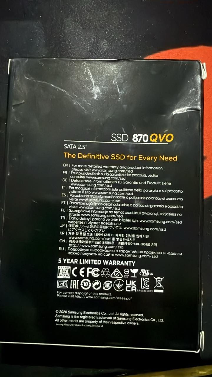 السلام عليكم شلونكم اخوتي
عندي قطعتين هارد  ssd Samsung 870 QVO
حجمة 1 tb
سرعة القرائة 560mb
سرعة  الكتابة 530 mb
سعر القطعة الوحدة ٨٠ واذا ثنينهن ع ٧٥


**إذا كنت صاحب هذا الإعلان وتريد حذفه لأي سبب، رجاءا أرسل رسالة إلى الدعم الفني**