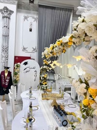 (مااحلل اي شخص  ياخذ فكرة من  شغلي وينفذها )  🙂🤝ميز التخرج يمي صنع بكل...